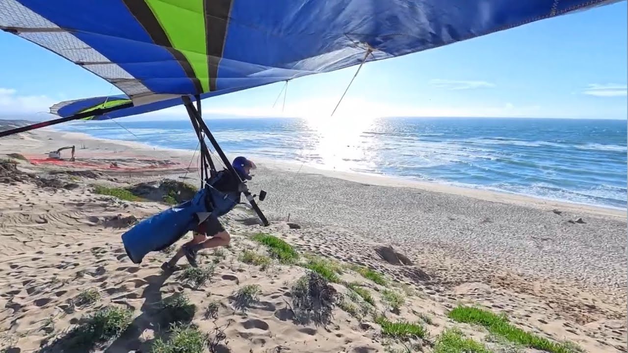 Very windy Cliff launch Marina Beach 