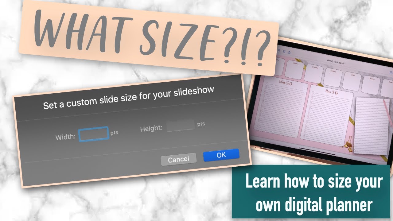 WHAT SIZE do I make my DIGITAL PLANNER?