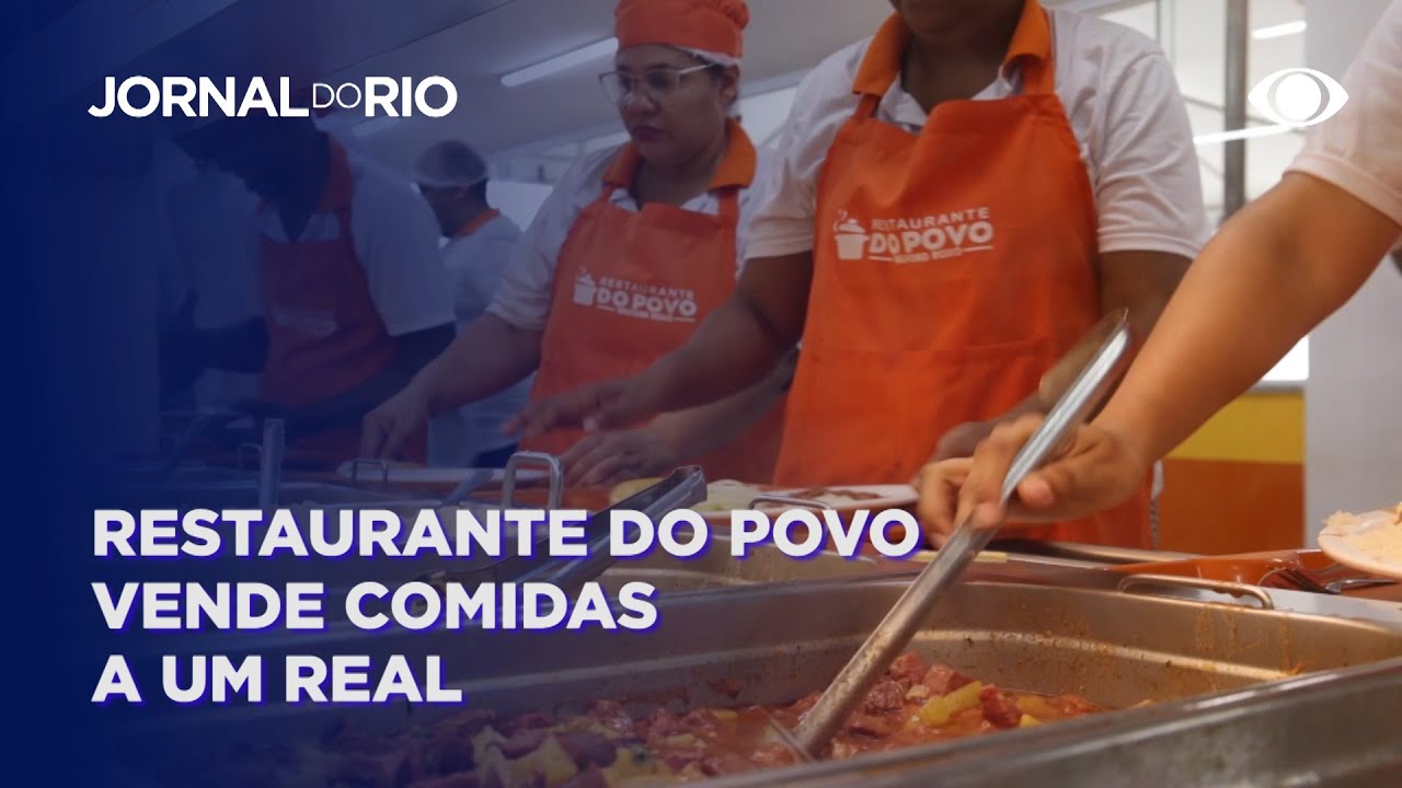 Restaurante do povo vende comida a um real