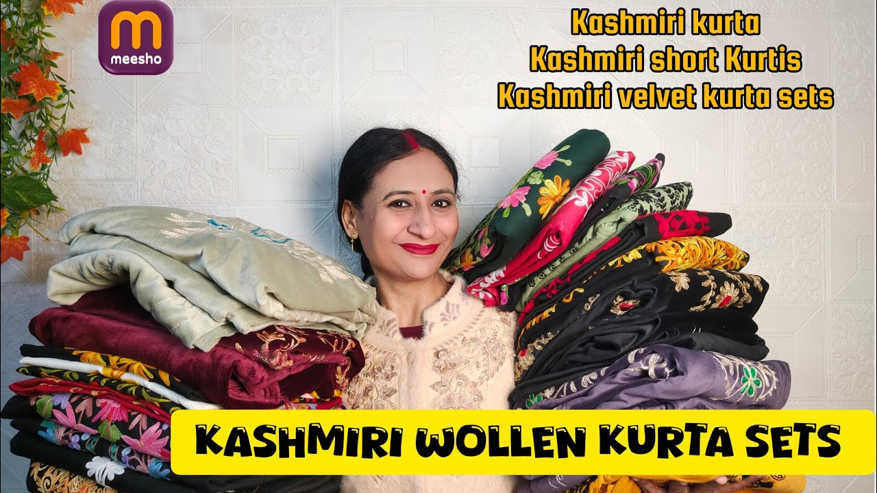 Kashmiri wollen kurta sets। Kashmiri short kurta। Kashmiri ferans। Kashmiri work kurta sets