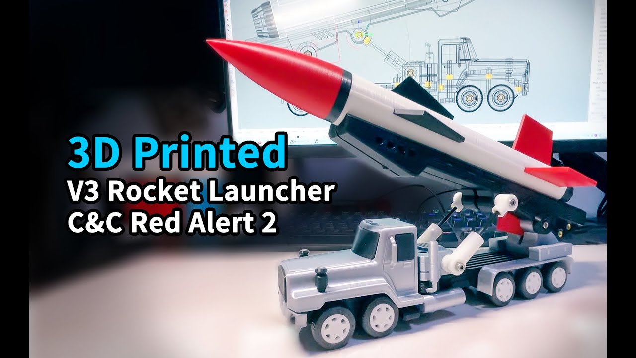 I 3d printed a V3 Rocket Launcher ( Command & Conquer Red Alert 2 )