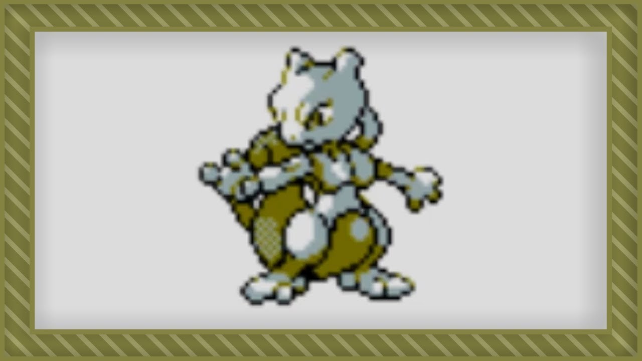 Блестящий Мьюту 1-го поколения в Pokemon Yellow после 14 968 мягких сбросов