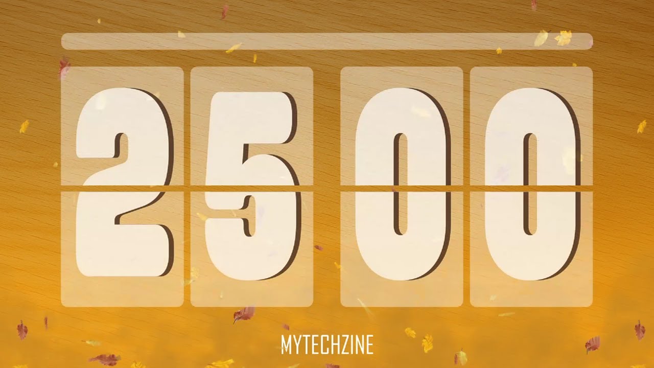 25 Minute Pomodoro Timer | 1 Round No Break [5 Second Precount]