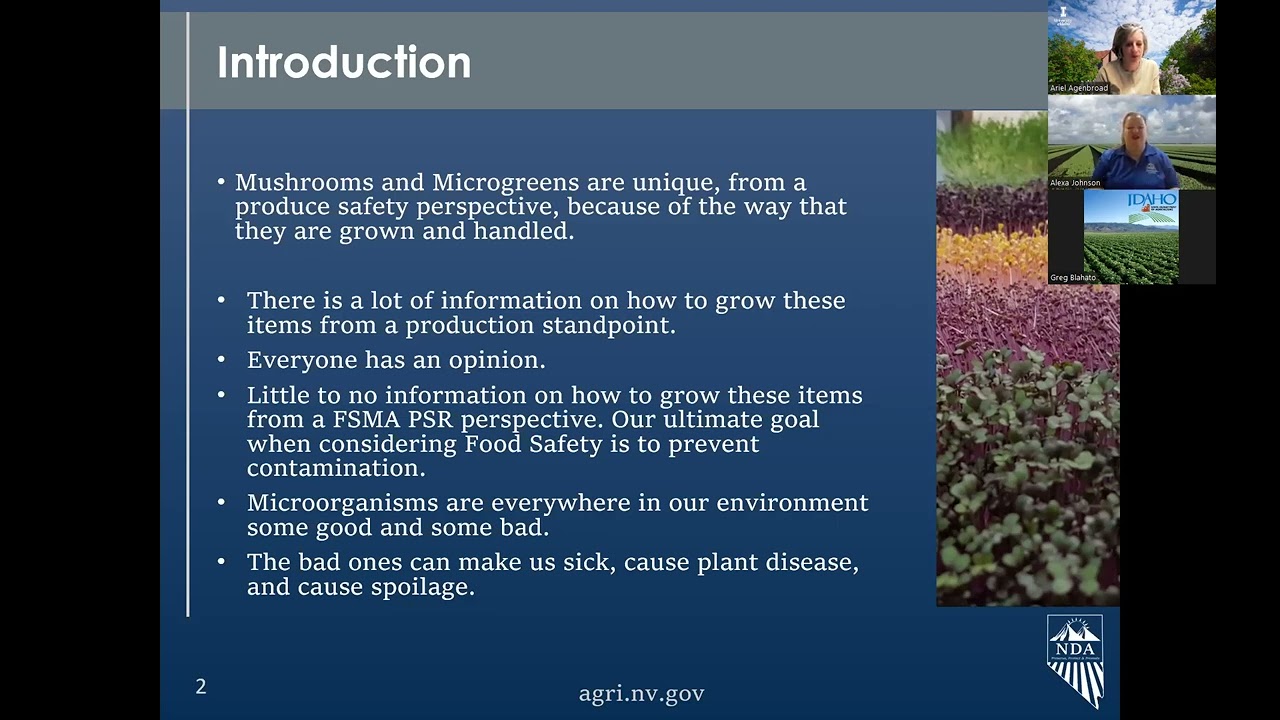 Growing Mushrooms and Microgreens with Food Safety in Mind