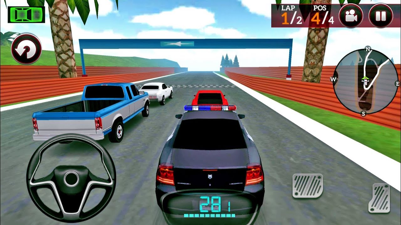 Драйвер для симулятора скорости № 25 - игровой процесс игры в игры POLICE Car Game