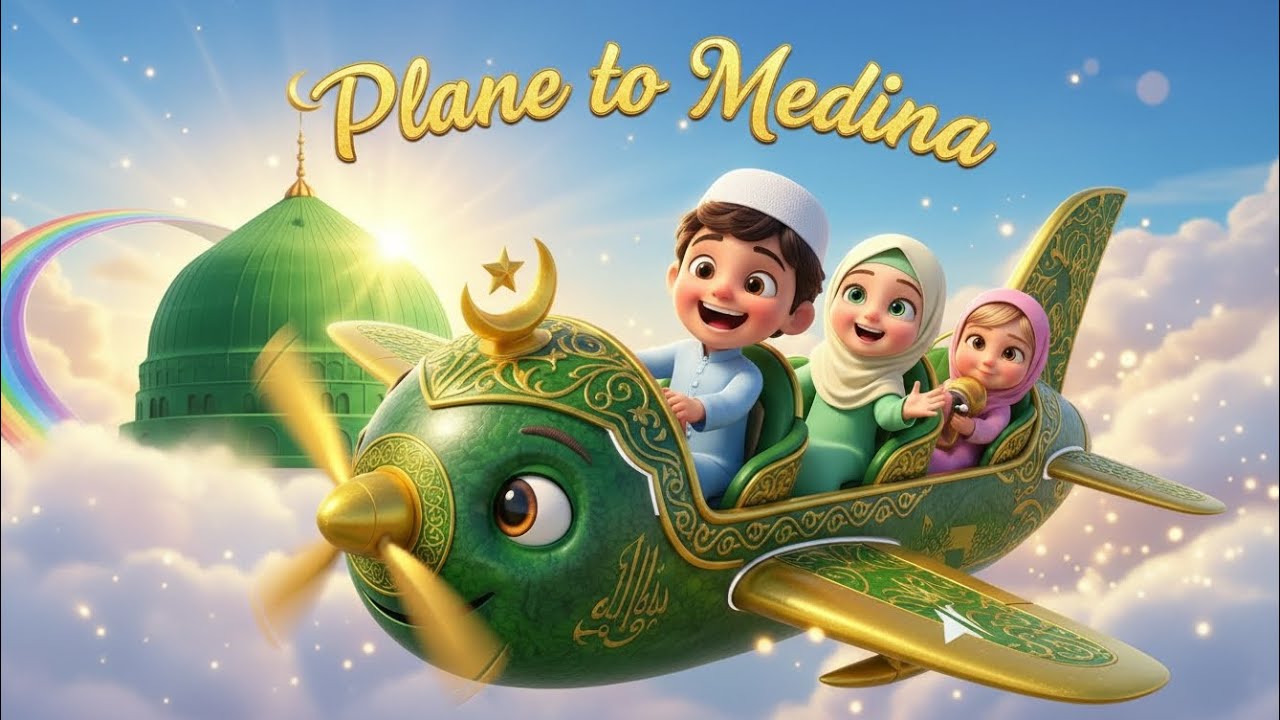 Plane To Medina✈️🕌| Zoom Zoom | Islamic content | kids educational video | Fun Islamic content kids