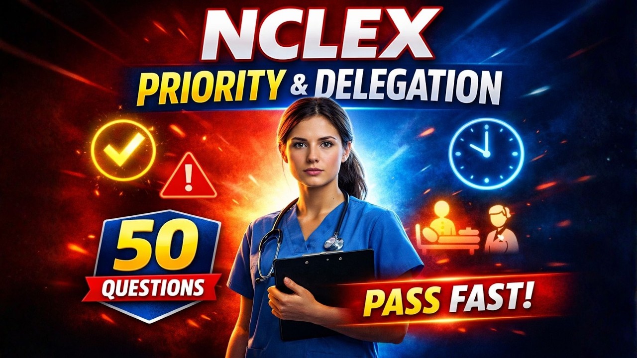 50 Delegation & Prioritization Questions | Pass NCLEX Fast#2026#education#study #explore #fypシ゚viral