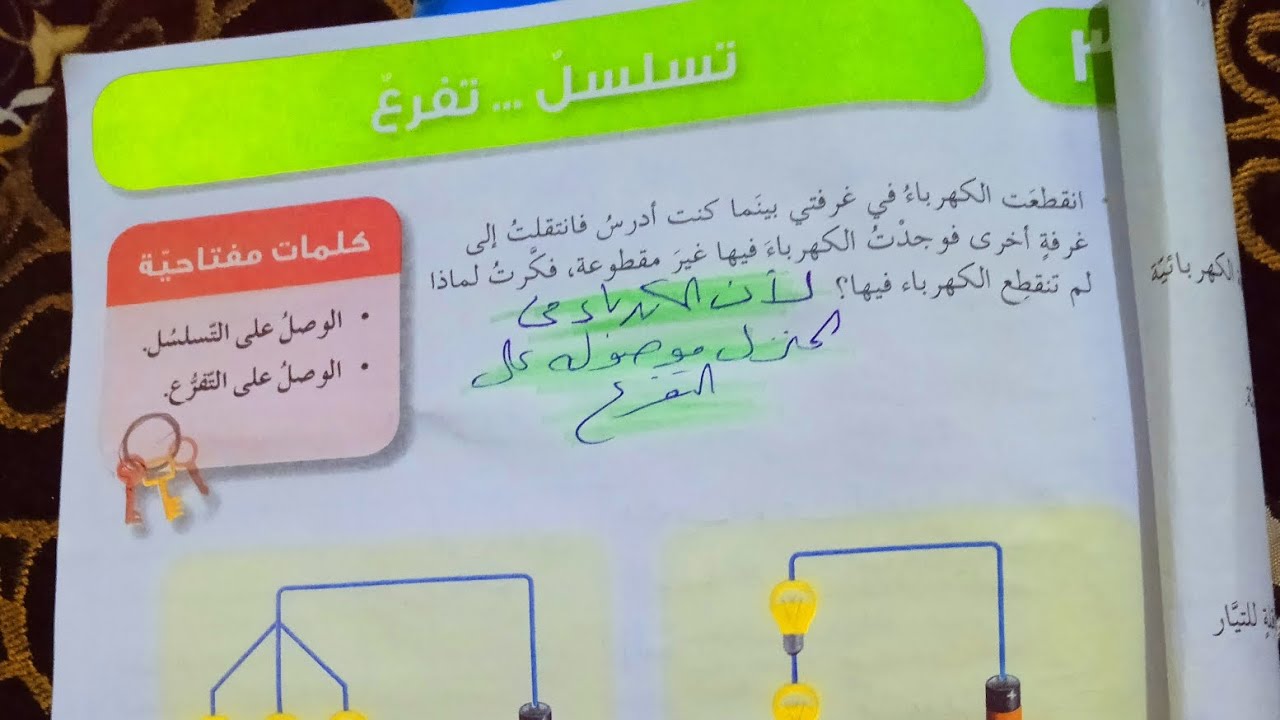 تسلسل تفرع الصف الخامس المنهاج السوري علوم