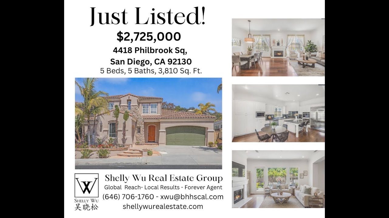 Just Listed! 4418 Philbrook Sq, San Diego, CA 92130