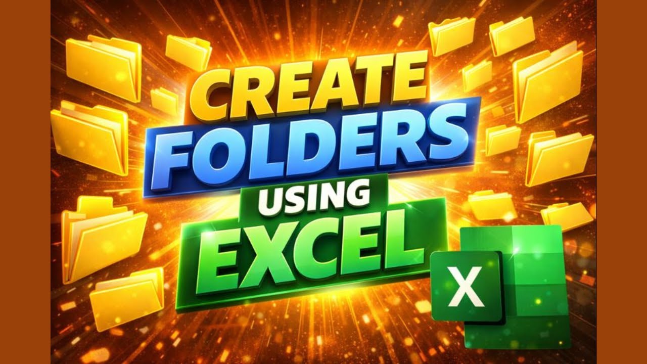 Create Folder Structure Using Excel | Folder Automation in Windows