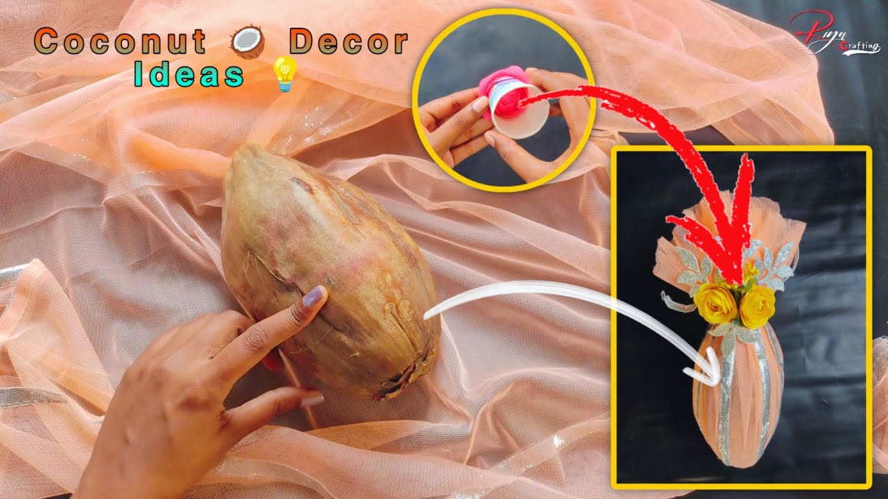 Coconut Decor Ideas: A Step-by-Step Guide || Transform Your Coconut into a Beautiful Decor Piece
