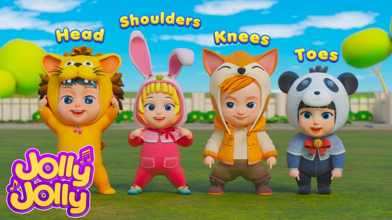 Head shoulders knees & toes + MORE - Excercise song | Jolly Jolly - Learn and Play - Nursery Rhymes