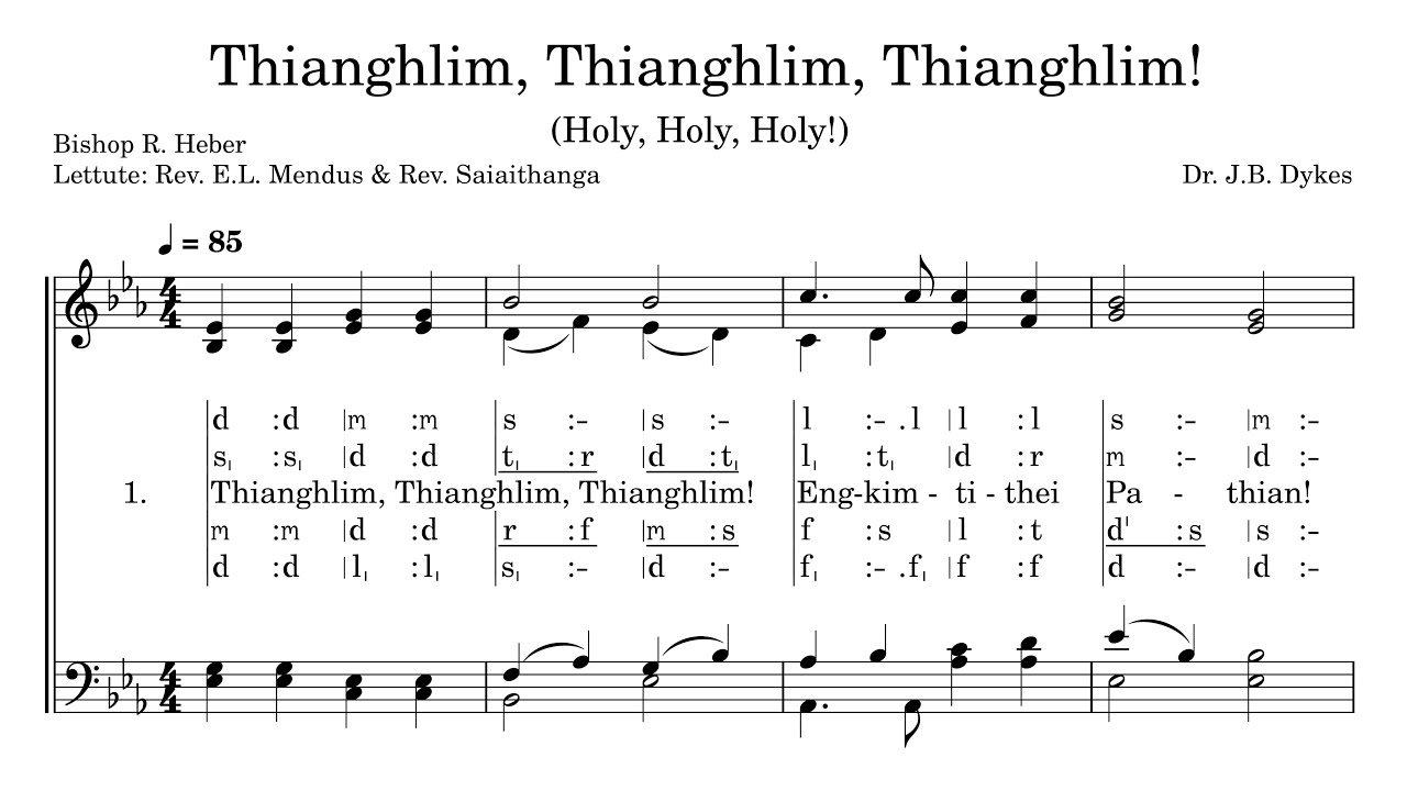 KHB 1 | Thianghlim, Thianghlim, Thianghlim! (Holy, Holy, Holy!) | A Capella