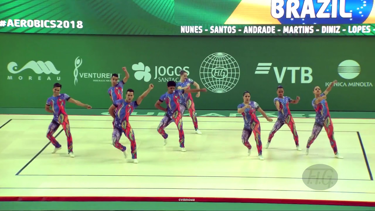 Brazil (BRA) - 2018 Aerobic Worlds, Guimaraes (POR) - Dance Qualifications