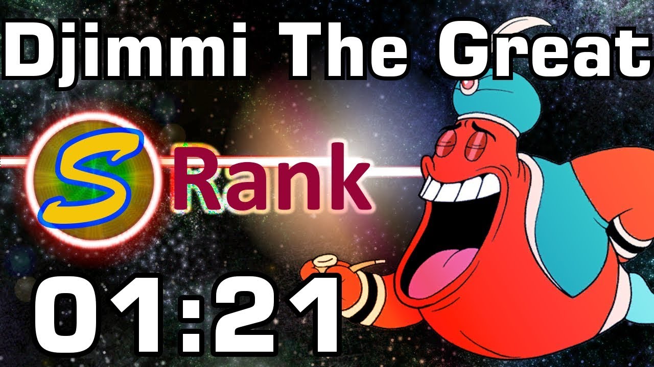[Former Record] Cuphead - Djimmi The Great in 01:21 【 S rank, Expert, No Damage 】