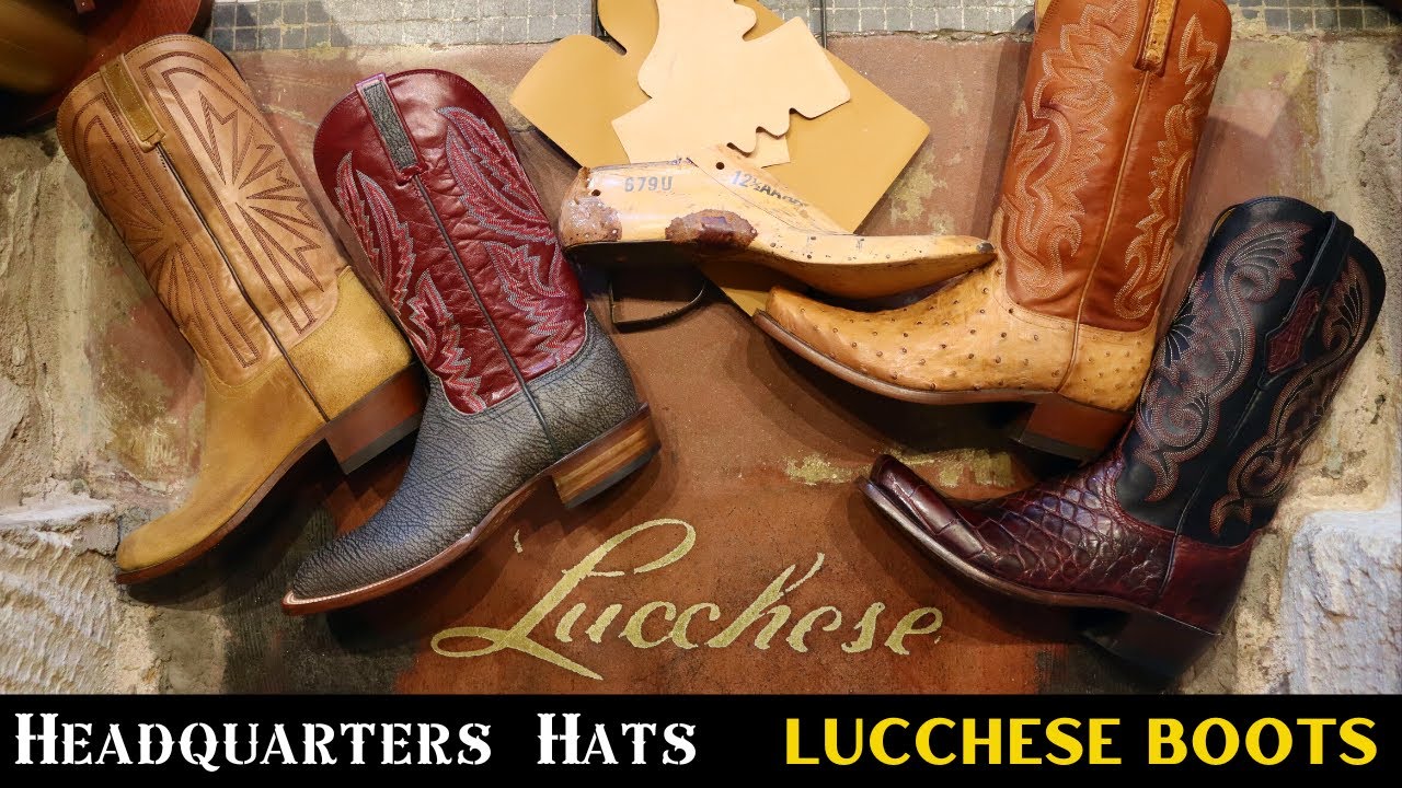 Lucchese Boots and Cowboy Hats over at Headquarters Hats in Fredericksburg, TX