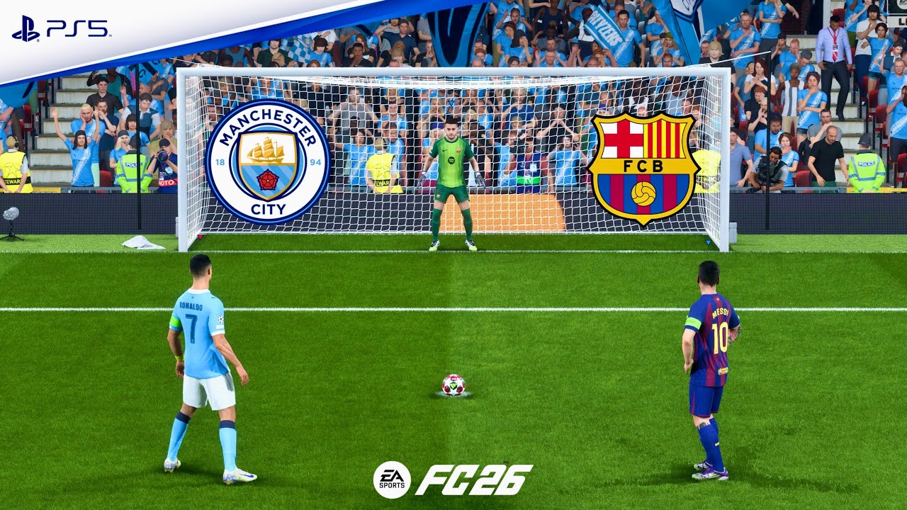FC 26 | Manchester City vs FC Barcelona | UCL FINAL | Ronaldo vs Messi | Penalty Shootout - PS5