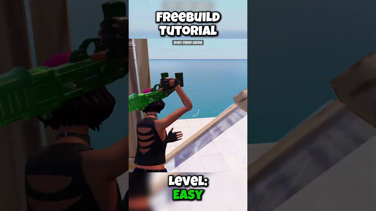 Freebuild Tutorial | Level Easy #fortnite #freebuild #tutorial #easy #learn #practice #retake #kbm