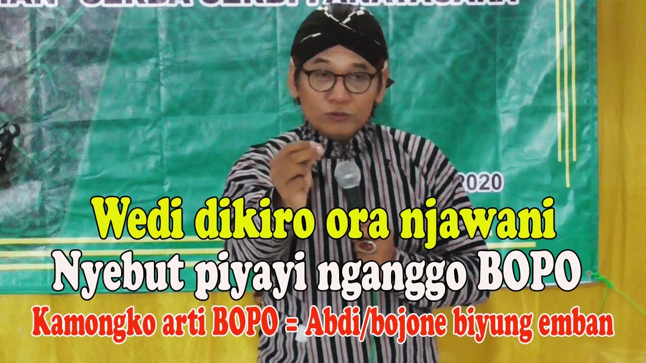 Masihkah menyebut BOPO dengan orang yang kita hormati