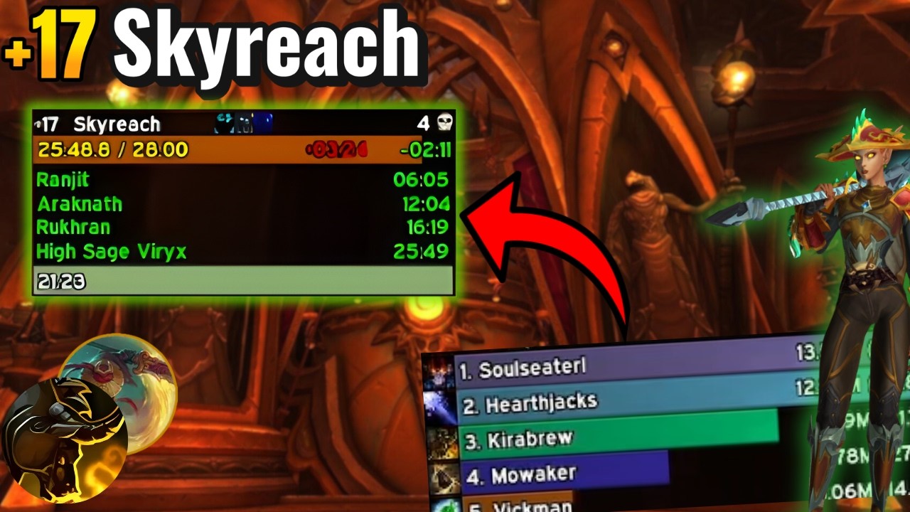 +17 Skyreach Midnight Mythic+! | Brewmaster Monk PoV!