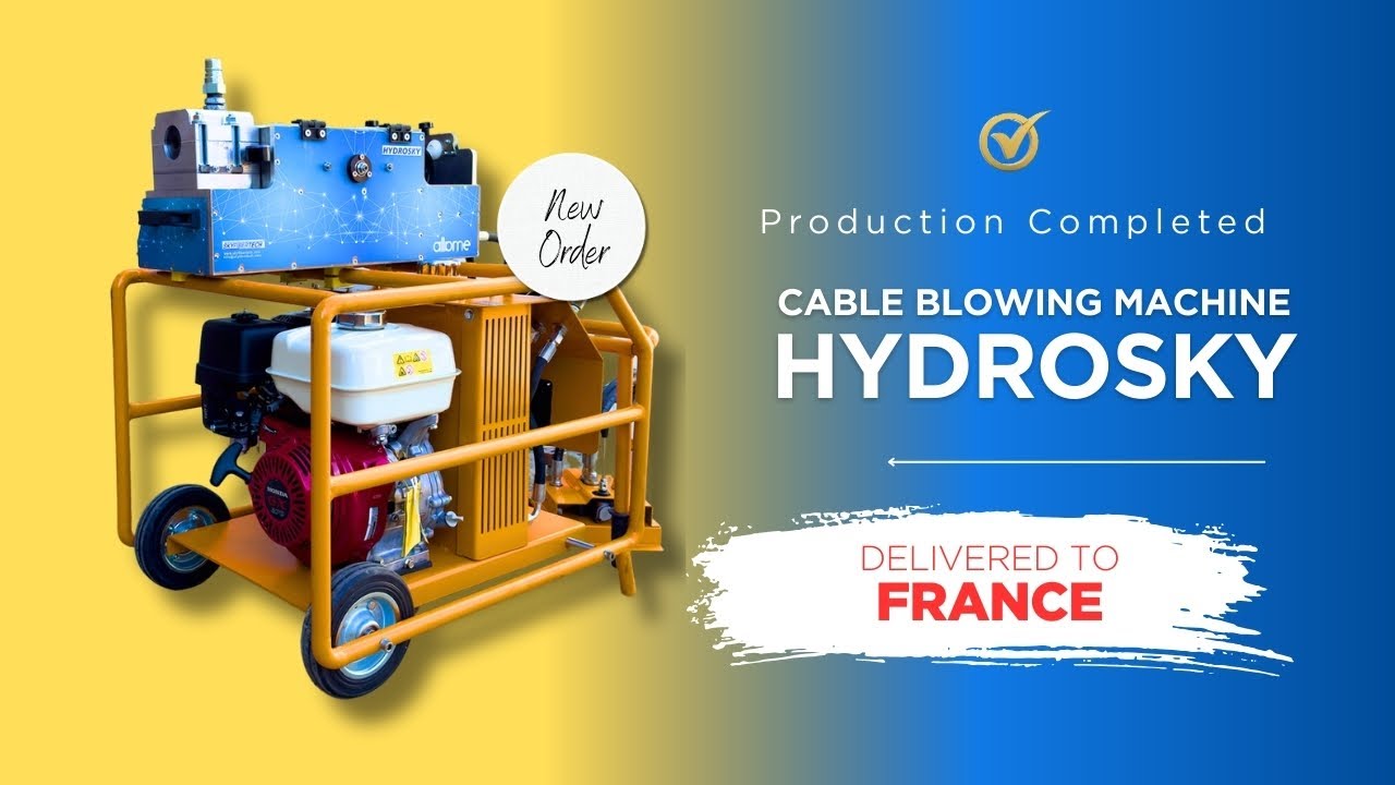 Hydrosky Fiber Optic Cable Blowing Machine Now in Operation in France