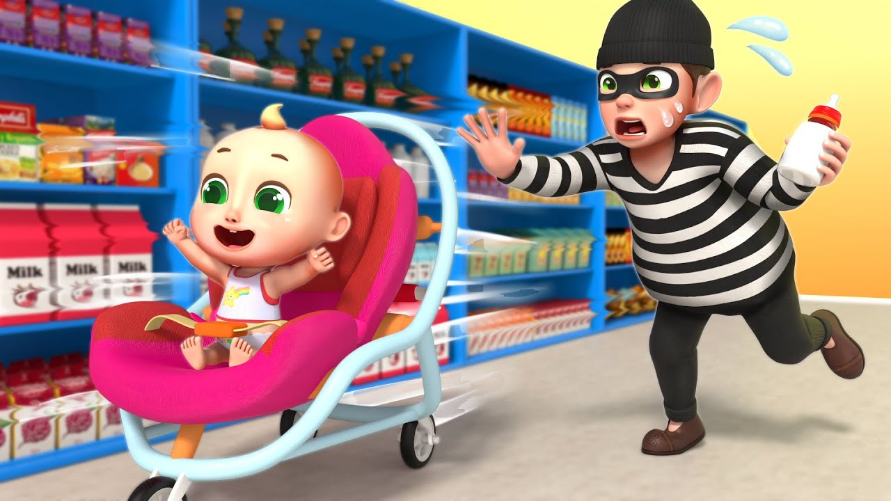 Baby and Thief - Let's Chase the Thief | Baby Care Song | Rosoo Nursery Rhymes & Kids Songs