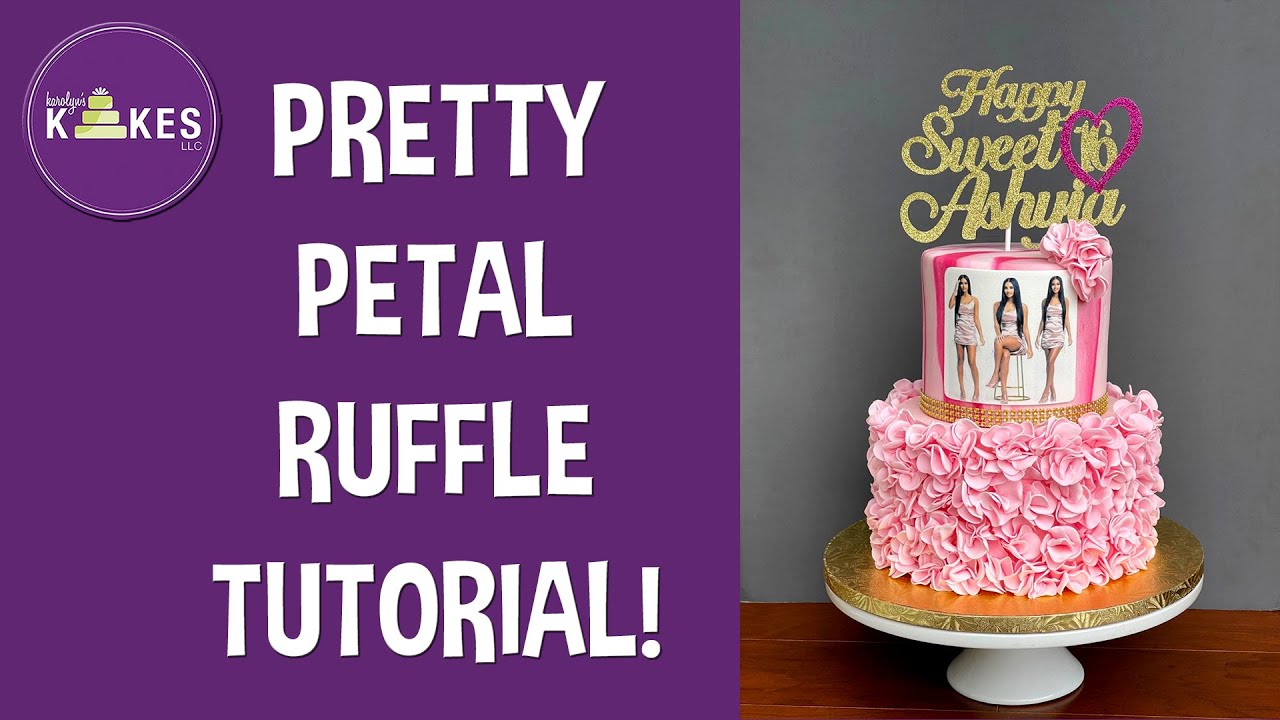 FONDANT CAKE RUFFLES | Ruffle Cake Decorating Technique