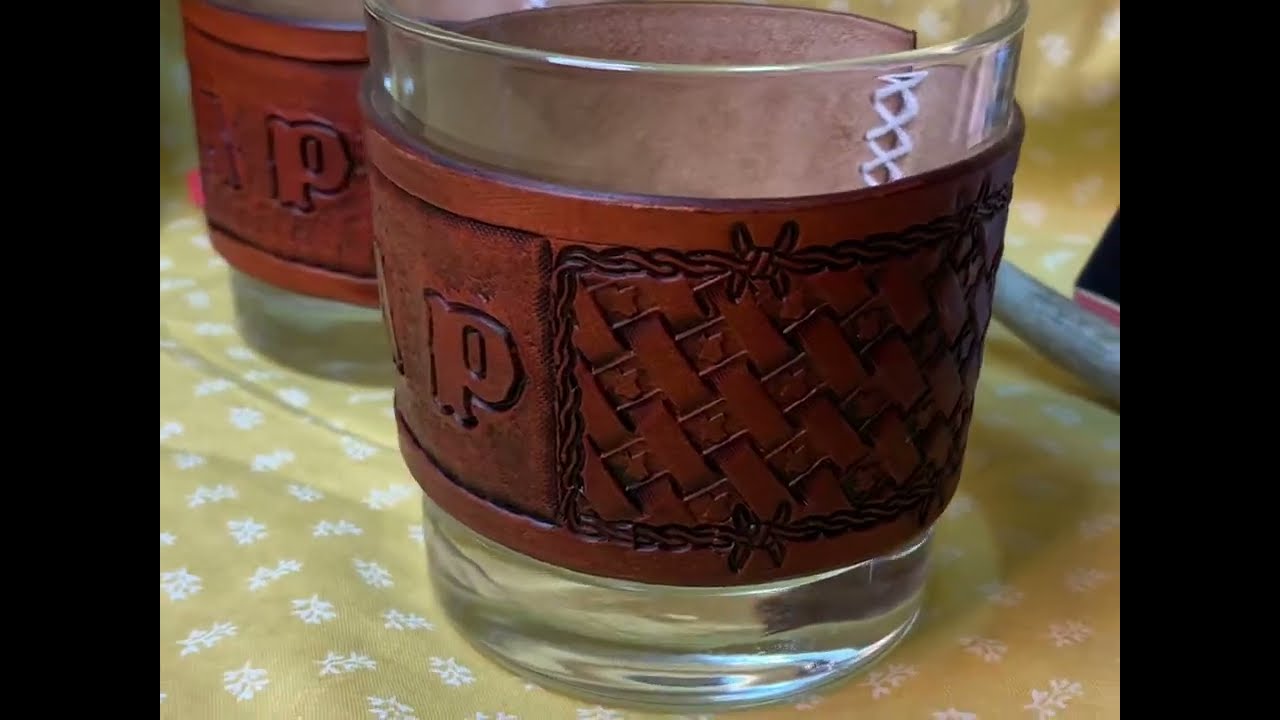 Leather Whiskey Glass Sleeve