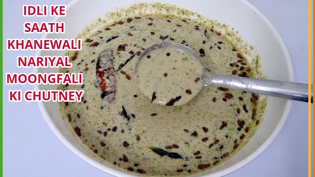 Idli Ke Saath Khanewali Nariyal Moongfali Ki Chutney | South Indian Idli Ki Chutney By Daily Recipes