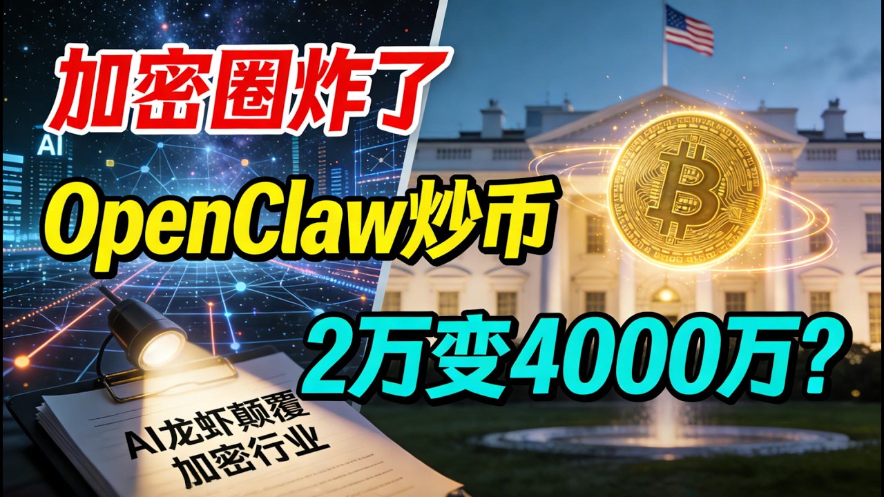 加密圈炸了！AI龙虾颠覆加密行业！OpenClaw炒币2万变4000万？自动量化月入上万美元