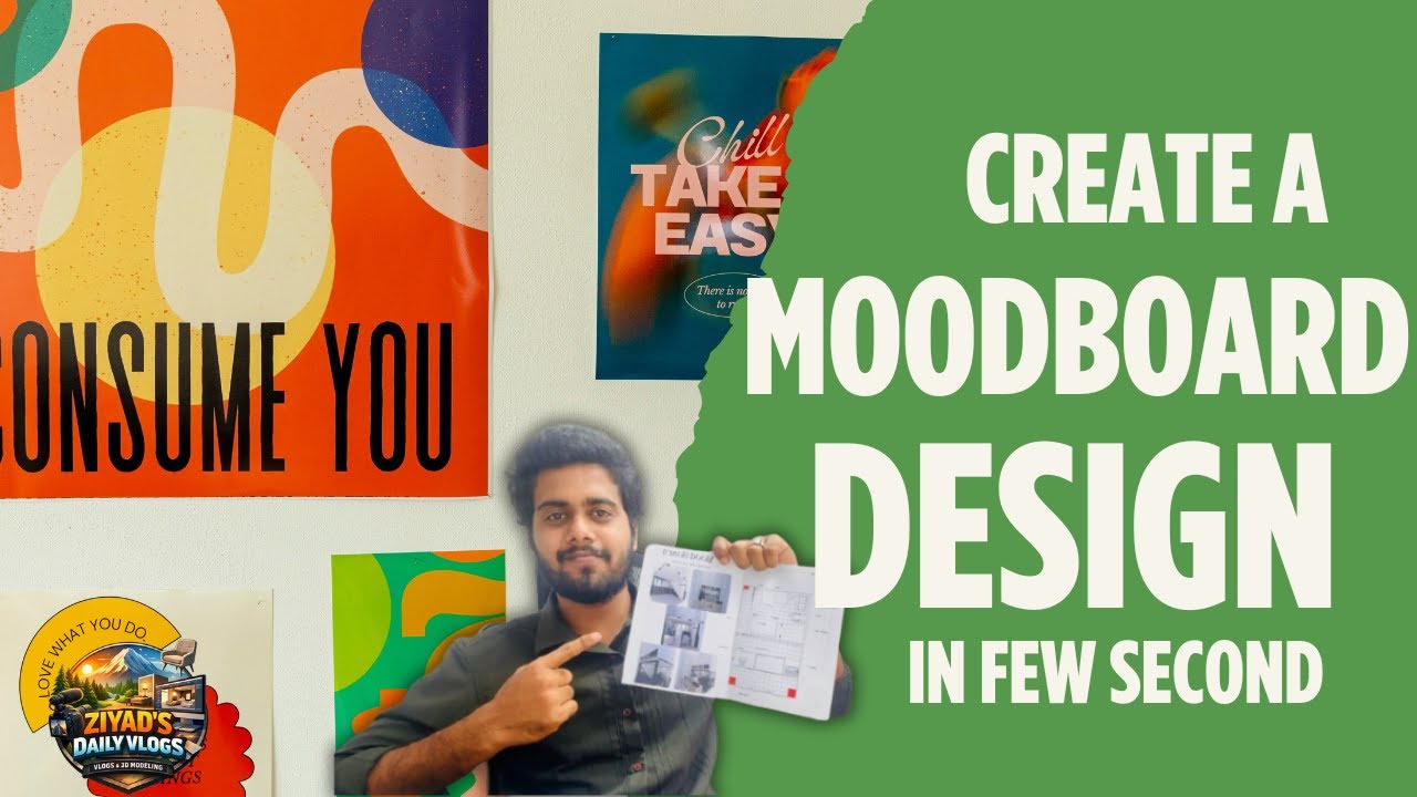 HOW TO CONVERT 3D MODEL TO 2D MODEL ( MOODBOARD)
