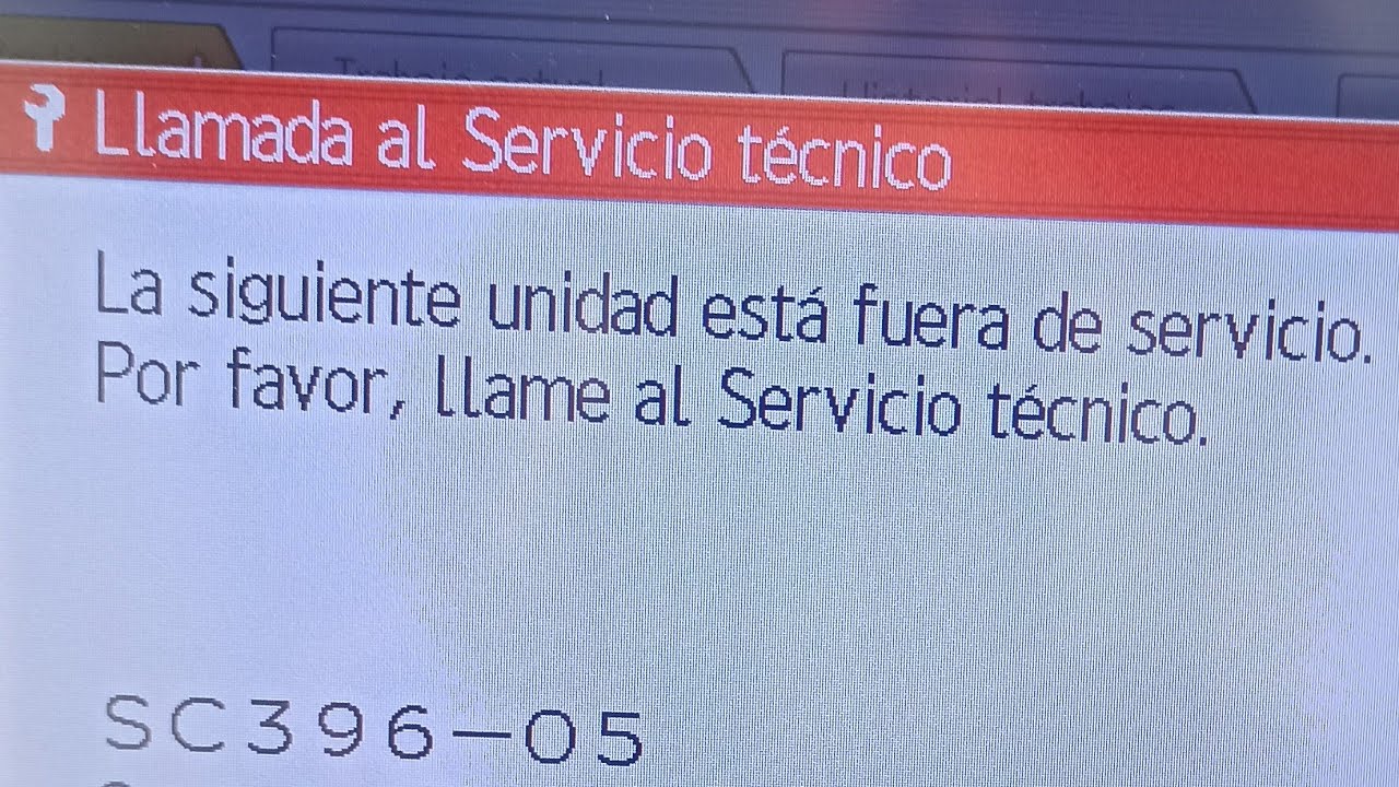 #ElTecnicoDeLaImpresora👨🏻‍🔧🖨️ SC 396-05 🏧 Reparación 🔧