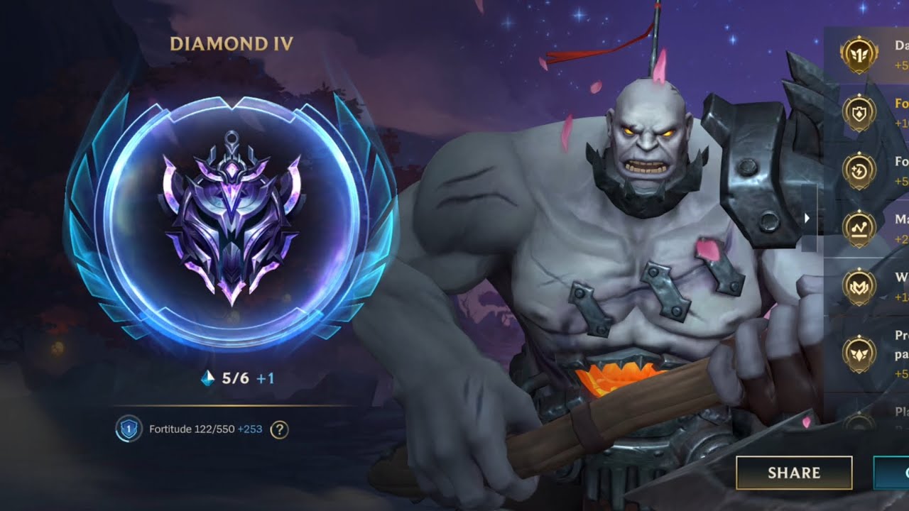 Wild Rift | Sion Hollow Radiance Unending Despair| Diamond IV| Season 20(No Commentary)