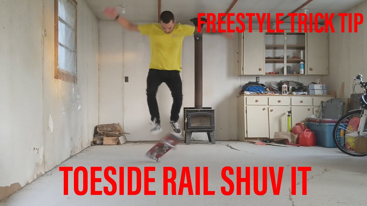 Freestyle Skateboarding Trick Tip: Shuv It Out Of Toeside Rail