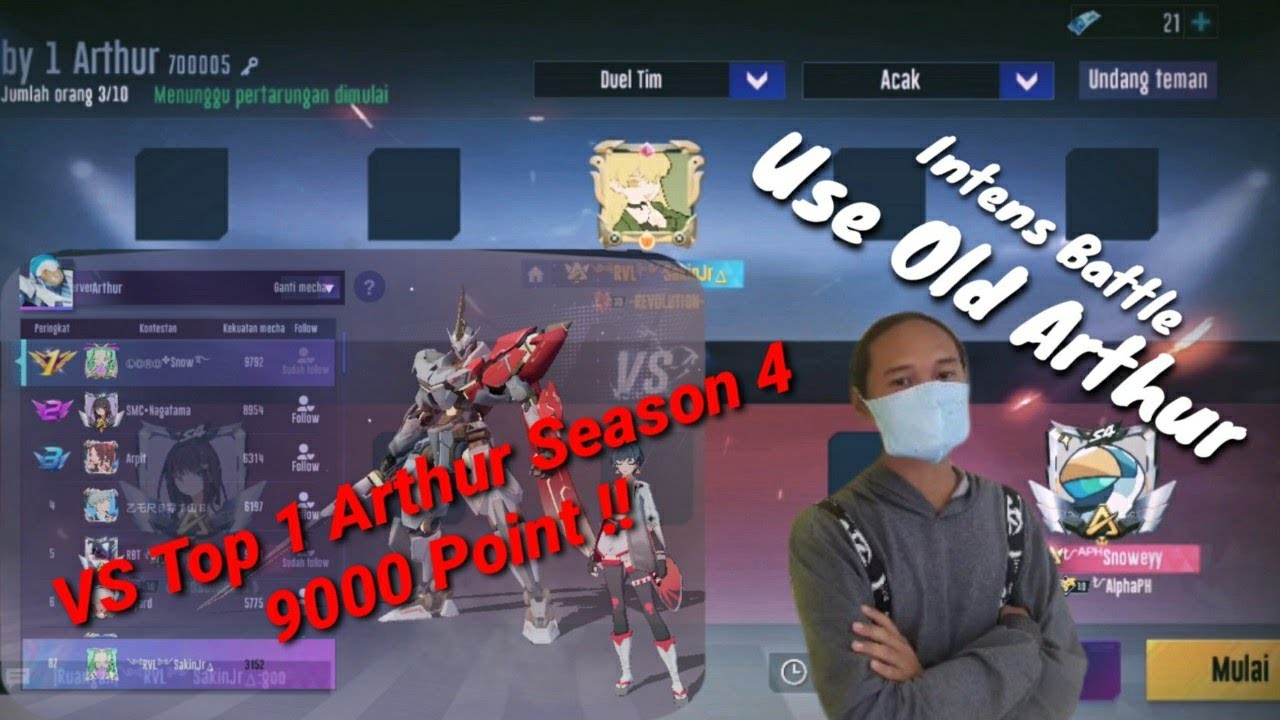 SakinJr∆ VS Top Global Arthur S4 9000 Point !!
