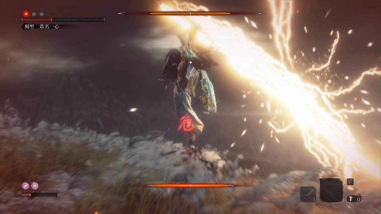 SEKIRO[攻め力1 身体力10 スキル習得・義手忍具無し]弦一郎にのみ不死斬り使用