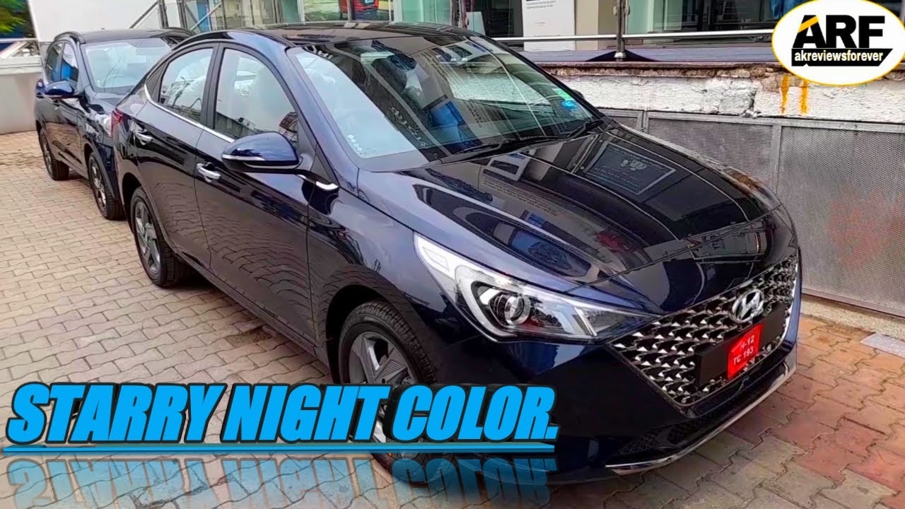2020 Hyundai Verna SX Starry night l colour |how the hyundai starry night looks in actual? #hyundai#