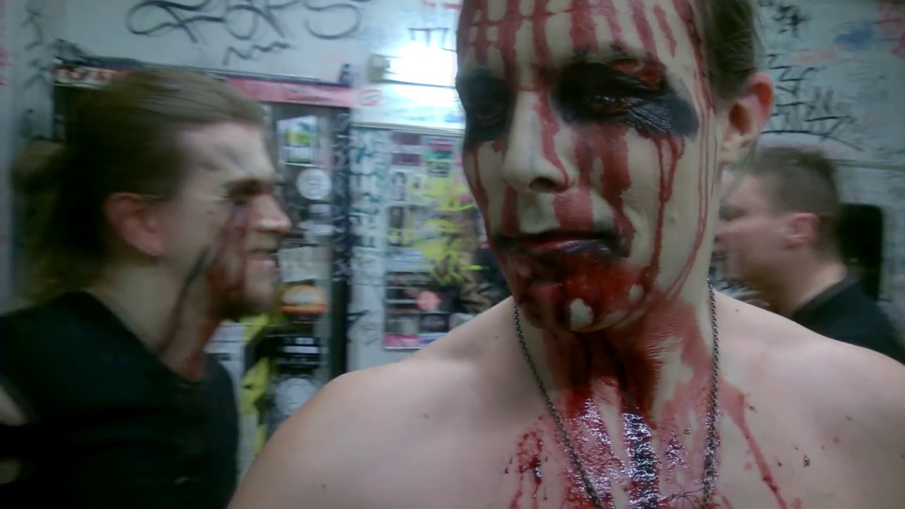 Moonsorrow stage Makeup. 11/03/2017 Helsinki Virgin Oil Co.