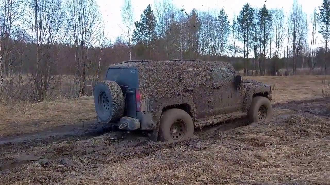Hummer H3 + межосевая и межколесные блокировки