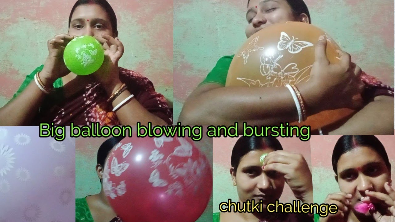 Big balloon blowing and bursting😊।। chutki challenge video।।