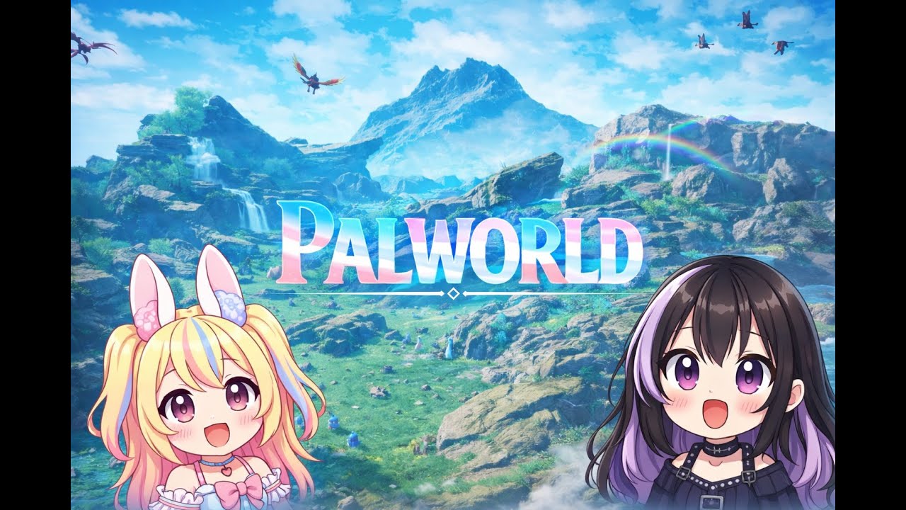 Streaming Palworld with my wife and brother