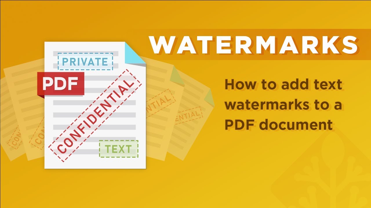 PDF Watermark: How to add a text watermark to a PDF that is permanent