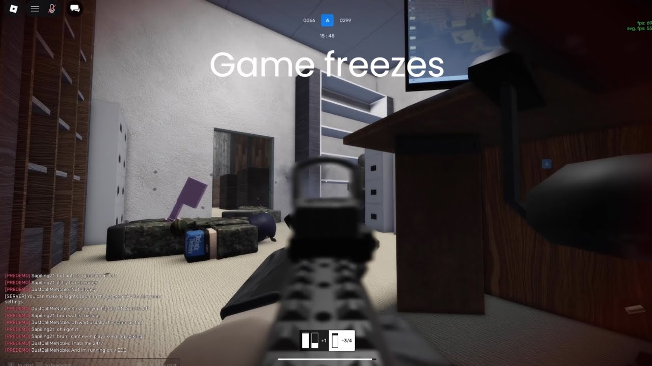 Roblox deadline moments, lag spikes, glitches, and cqb moments