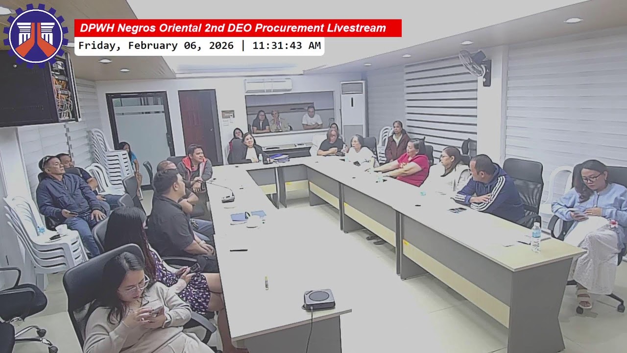 Procurement Livestream for DPWH Negros Oriental 2nd DEO on January 6, 2026
