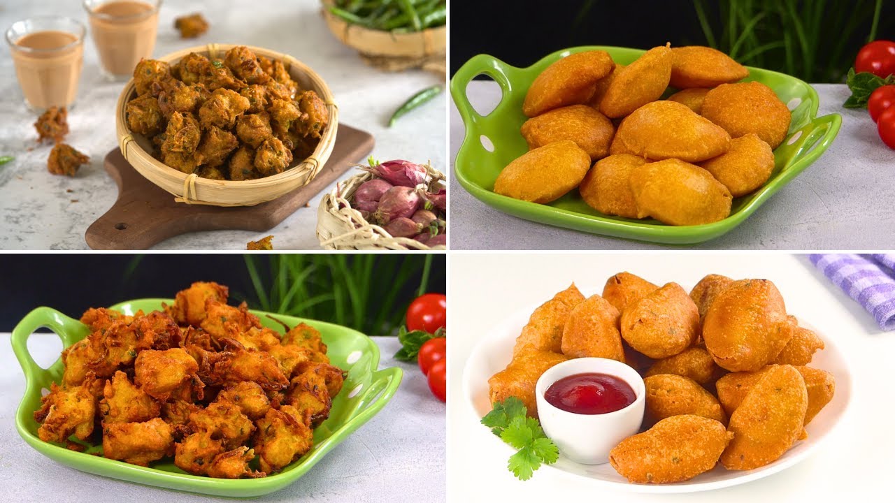 4 Easy Ramadan Special Iftar Pakora Recipes | Crispy & Easy Snacks for Iftar | Tiffin Box
