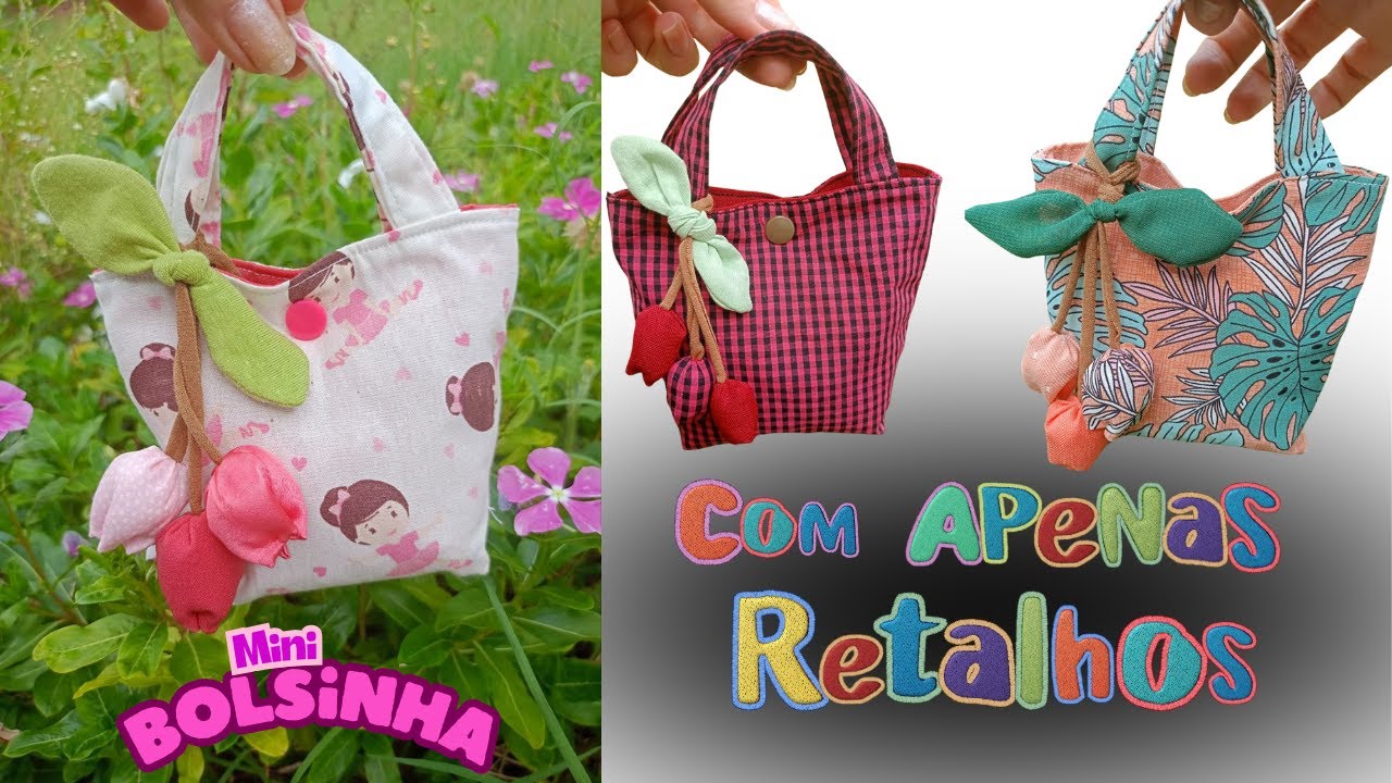 Com Apenas Retalho, Faça Essa Mini Bolsinha Incrível!