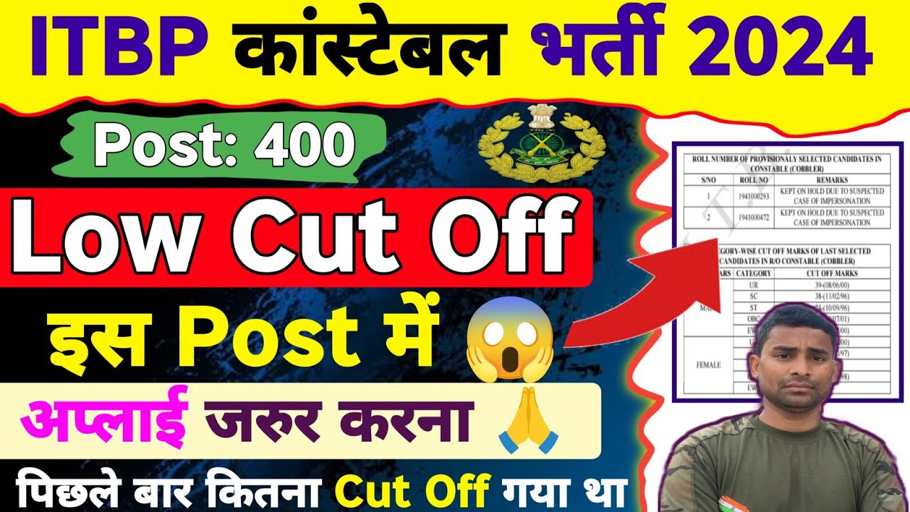 ITBP New Vacancy Cut Off ! ITBP Tradesman Offical Cut Off 2023 ! ITBP Cut Off 2022 | ITBP CUT OFF