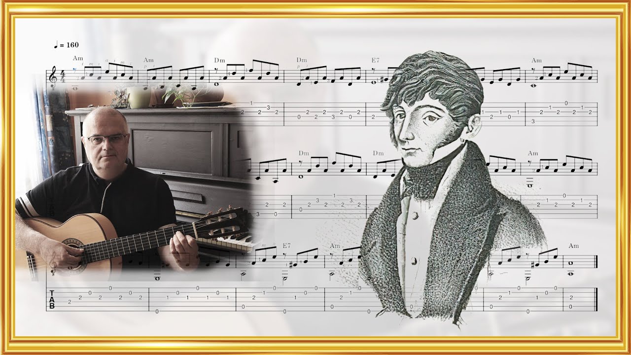 Mauro Giuliani - Allegro. Easy classical fingerstyle guitar. Free pdf sheet music and tabs.