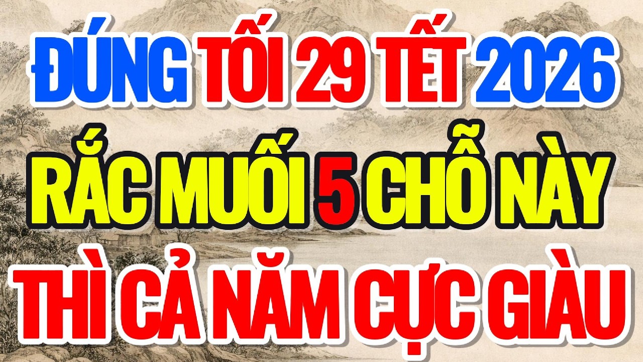 ĐÚNG TỐI 29 TẾT 2026, RẮC MUỐI 5 CHỖ NÀY, THÌ CẢ NĂM CỰC GIÀU - Lời Phật Dạy #loiphatday #phongthuy