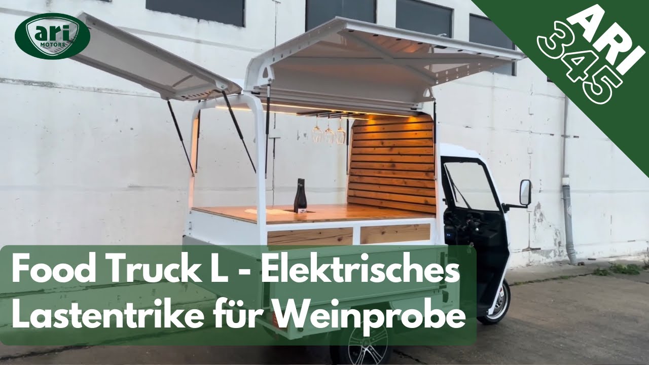 ARI 345 Food Truck L - Elektrisches Lastentrike f&uuml;r Weinverkostung und Weinprobe 100 km Reichweite